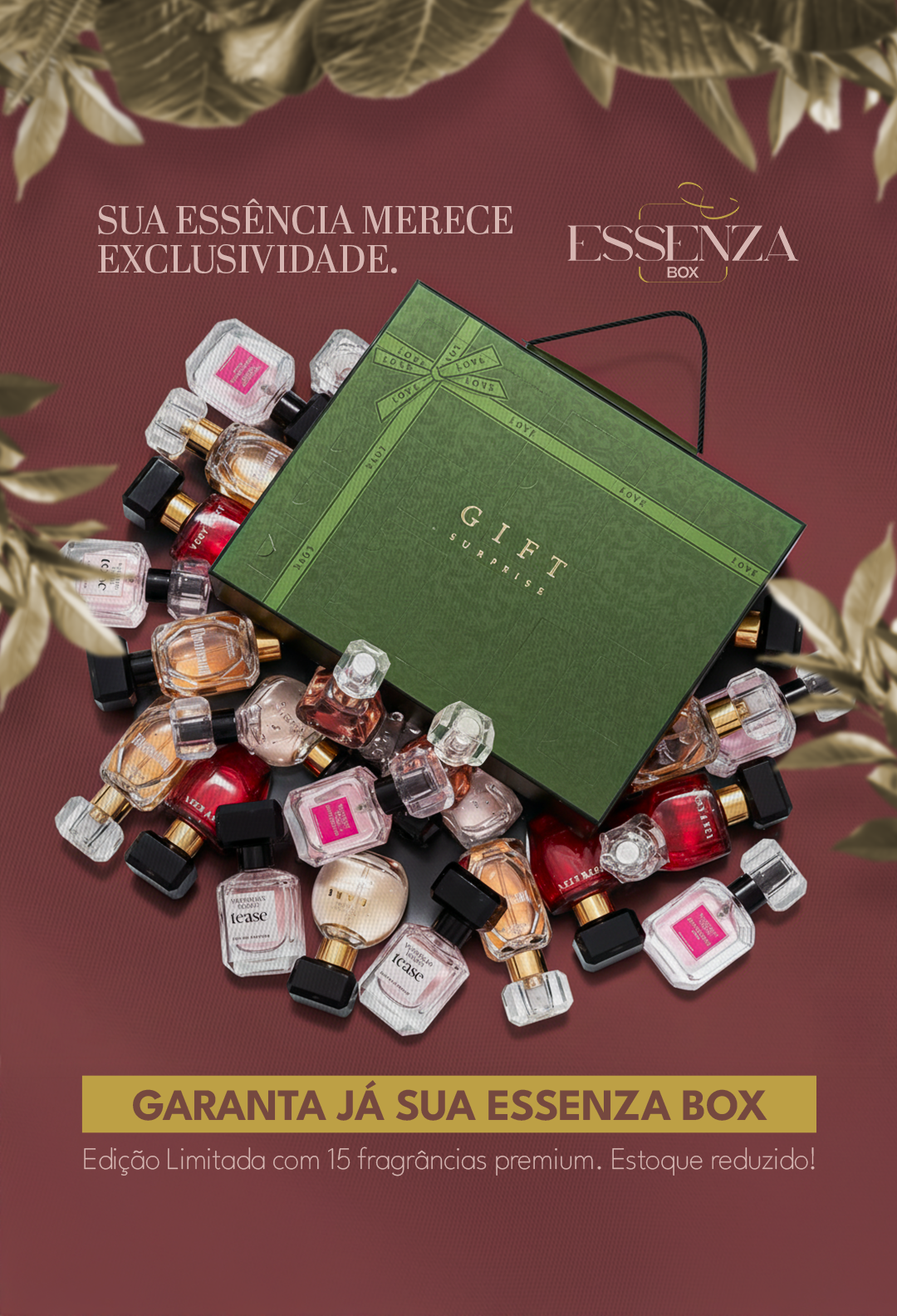 Caixa Surpresa Rosavie Essenza Premium 15 Unidades Mini Diversos Originais + Frete Grátis